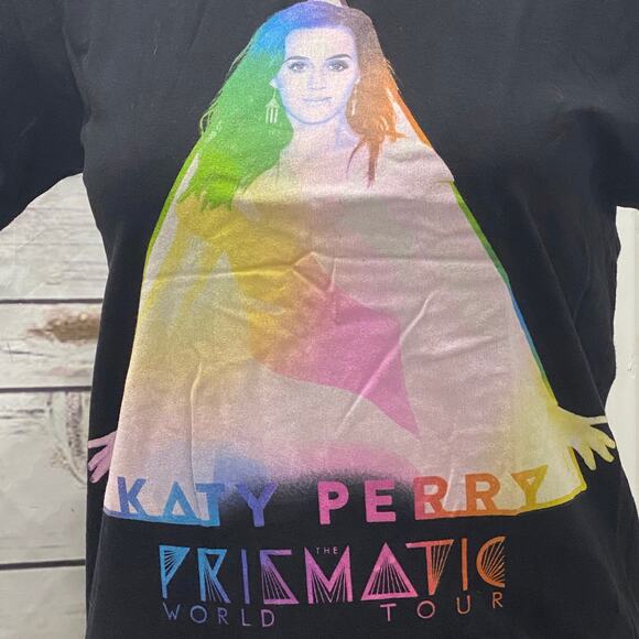 Katy Perry 2015 Prismatic World Tour T-Shirt Concert Schedule Band Tee Shirt - Picture 2 of 5